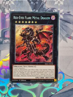 RA01-EN038 Red-Eyes Flare Metal Dragon Secret Rare 1st Edition NM YuGiOh TCG - Image 1