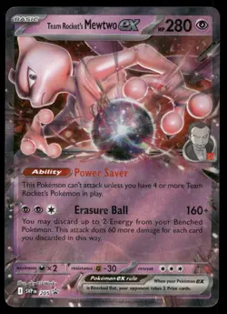 Team Rocket's Mewtwo ex 205 Holo P Scarlet & Violet Promo Pokemon NM - Image 1