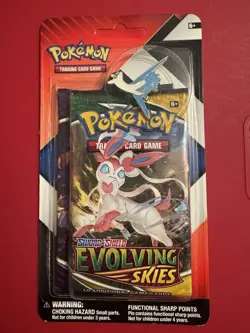 Pokemon TCG EVOLVING SKIES & CHILLING REIGN 2-Pack Booster Packs Sylveon Pin - Image 2