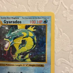 Pokemon TCG Gyarados Base Set Shadowless Holo Rare 6/102 1999 - DMG - Image 3