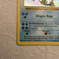 Pokemon TCG Gyarados Base Set Shadowless Holo Rare 6/102 1999 - DMG - Image 5
