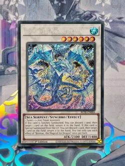 BLTR-EN004 Brionac, the Magical Ice Dragon Secret Rare 1st Edition NM YuGiOh TCG - Image 1
