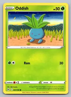 Pokemon TCG SWSH11: Lost Origin Oddish 001/196 - Image 1