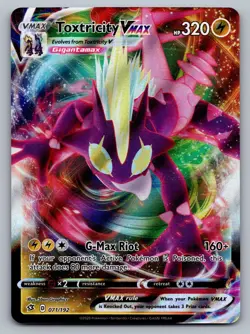 Pokemon TCG SWSH02: Rebel Clash Toxtricity VMAX 071/192 - Image 1