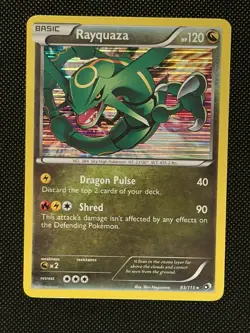 Pokemon Rayquaza 93/113 Holo Rare Legendary Treasures - Image 1