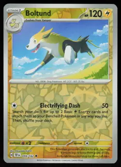 Boltund 059/162 Uncommon Temporal Forces Pokemon Reverse Holo Near Mint - Image 1