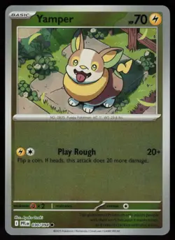 Yamper 030/094 Common Phantasmal Flames Pokemon Reverse Holo Near Mint - Image 1