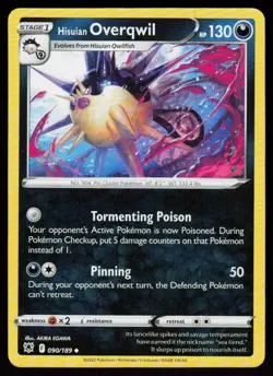 Hisuian Overqwil 090/189 Uncommon Astral Radiance Pokemon Near Mint - Image 1