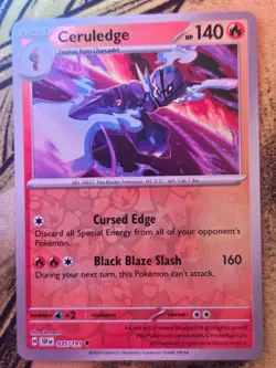 Ceruledge 035/191 Uncommon Surging Sparks Pokemon Reverse Holo Near Mint - Image 1