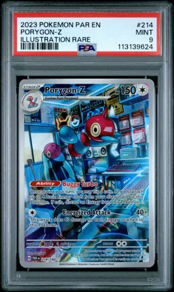 2023 Pokemon Paradox Rift #214 Porygon-Z Illustration Rare PSA 9 - Image 1