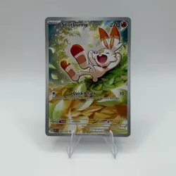 Pokemon TCG Scorbunny 225/217 Illustration Rare Holo Full Art English 70 HP - Image 1