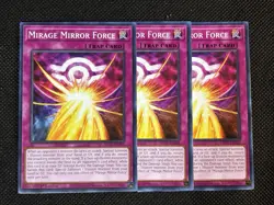 3x YuGiOh! - Mirage Mirror Force MP25-EN365 Common 1st Edition Near Mint - Image 1