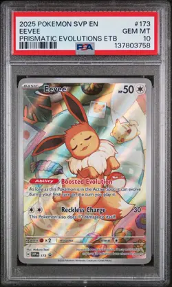Eevee 173/131 Prismatic Evolutions Elite Trainer Box Pokemon PSA 10 - Image 3