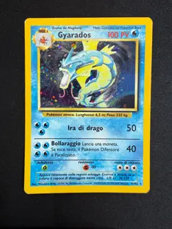 Pokemon Gyarados 6/102 Set Base Rara Holo Unlimited Wizards ITA Carte Vintage - Image 1