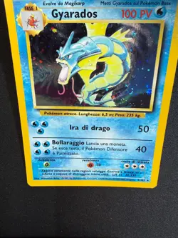 Pokemon Gyarados 6/102 Set Base Rara Holo Unlimited Wizards ITA Carte Vintage - Image 3
