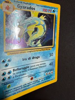 Pokemon Gyarados 6/102 Set Base Rara Holo Unlimited Wizards ITA Carte Vintage - Image 5