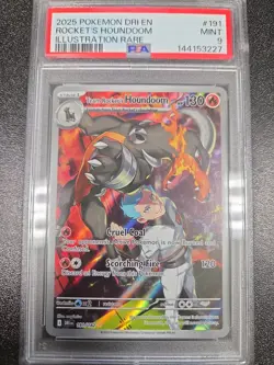 Pokemon TCG Team Rockets Houndoom Illustration Rare Card 191/182 Destined Rivals - Image 1