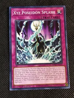 3x YuGiOh! - Xyz Poseidon Splash MP25-EN422 Common 1st Edition Near Mint - Image 2