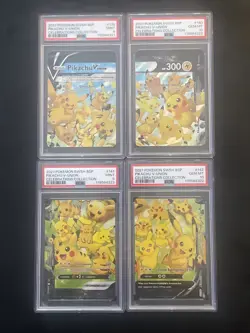 Pokemon Celebrations Pikachu V Union Set Of 4 Graded Cards, 2 Psa 10’s & 2 Psa 9 - Image 1