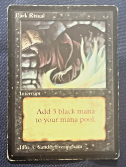 MTG BETA DARK RITUAL PLAYED HEAVY FREE SHIPPING - Image 1