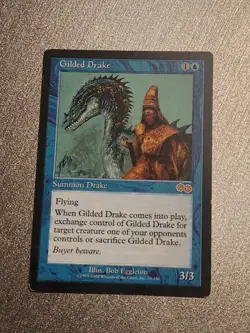 [1x] Gilded Drake Played, English Urza's Saga MTG Magic - Image 1