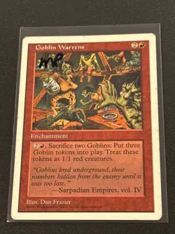 5th Edition Goblin Warrens MTG Magic the Gathering MP - Image 1