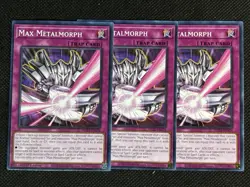 3x YuGiOh! - Max Metalmorph MP25-EN424 Common 1st Edition Near Mint - Image 1