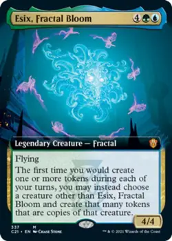 x1 Esix, Fractal Bloom - Extended Art M MTG Commander 2021 M/NM, English - Image 1