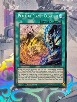 CYAC-EN058 Peaceful Planet Calarium Secret Rare 1st Edition Near Mint YuGiOh TCG - Image 1