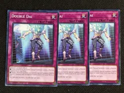 3x YuGiOh! - Double Dai MP25-EN368 Common 1st Edition Near Mint - Image 1