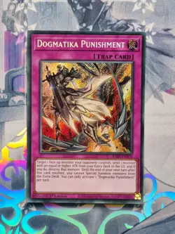 RA01-EN076 Dogmatika Punishment Secret Rare 1st Edition Near Mint YuGiOh TCG - Image 1