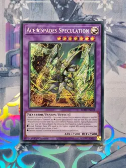 BLTR-EN039 Ace Spades Speculation Secret Rare 1st Edition Near Mint YuGiOh TCG - Image 1