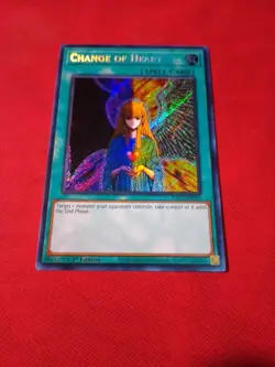 Yugioh Change of Heart RA01-EN050 Secret Rare 1st Ed NM - Image 1