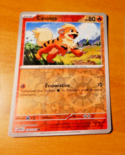 POKEMON CARD REVERSE HOLO CARTE CANINOS 058/165 FR NM MEW 2023 - Image 1