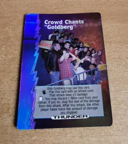 WCW NITRO Trading Card Game Crowd Chants Goldberg Card Wizards of The Coast 2000 - Image 1
