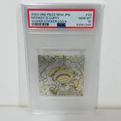 One Piece Wafer Sticker Monkey D Luffy PSA10 High Grade Collectible Card - Image 1
