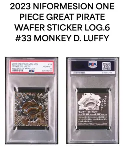 One Piece Wafer Sticker Monkey D Luffy PSA10 High Grade Collectible Card - Image 3