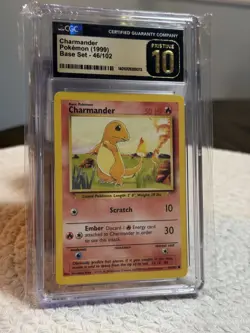 Pokemon Charmander Base Set Card 46/102 CGC 10 Pristine 1999 WOTC Vintage TCG - Image 1