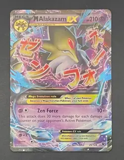 Pokemon Card Mega Alakazam EX 26/124Fates Collide - Lightly Played - Image 1