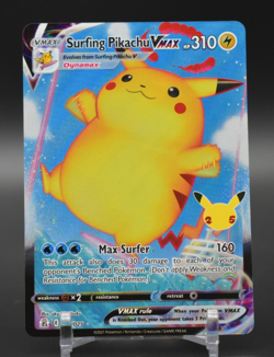 Pokemon TCG Celebrations 25th Surfing Pikachu Vmax 009/025 Full Art Card - Image 1