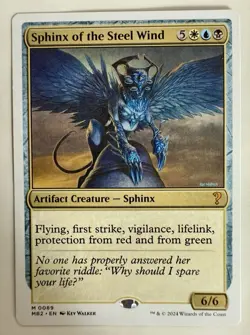 Sphinx of the Steel Wind (White Border) - MTG - Mystery Booster 2 - MB2 - Image 1