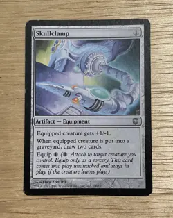 VTG MTG Magic the Gathering Skullclamp Darksteel Card Artifact Luca Zontini - Image 1