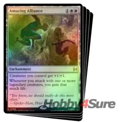 Foil Presale Amazing Alliance X4 M/NM Magic MTG Marvel's Spider-man Eternal - Image 1