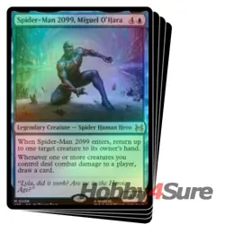 Foil Presale Spider-man 2099, Miguel O'hara X4 MTG Marvel's Spider-man Eternal - Image 1