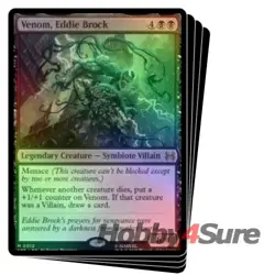 Foil Presale Venom, Eddie Brock X4 M/NM Magic MTG Marvel's Spider-man Eternal - Image 1