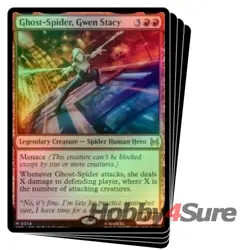 Foil Presale Ghost-spider, Gwen Stacy X4 M/NM MTG Marvel's Spider-man Eternal - Image 1
