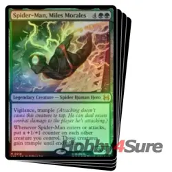 Foil Presale Spider-man, Miles Morales X4 M/NM MTG Marvel's Spider-man Eternal - Image 1