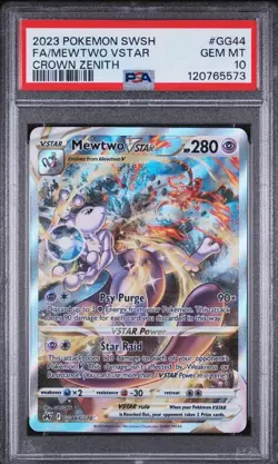 Mewtwo Vstar GG44/GG70 Crown Zenith Pokemon TCG PSA 10 Gem Mint - Image 1