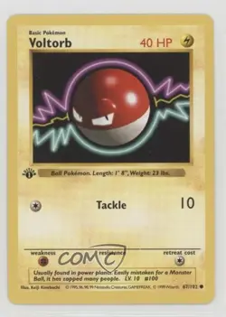 Voltorb Shadowless 1st Ed. Pokemon Base Set #67 1999 - Image 1