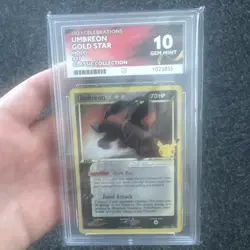 Pokemon Umbreon Gold Star Gem Mint Ace 10 Celebrations 17/17 - Image 1